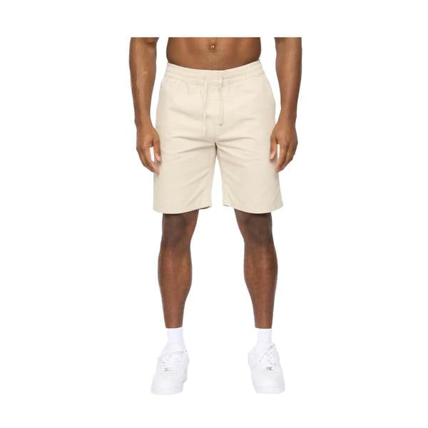 Crosshatch Mens Blansmoore Elasticated Regular Casual Shorts - Light Stone - 