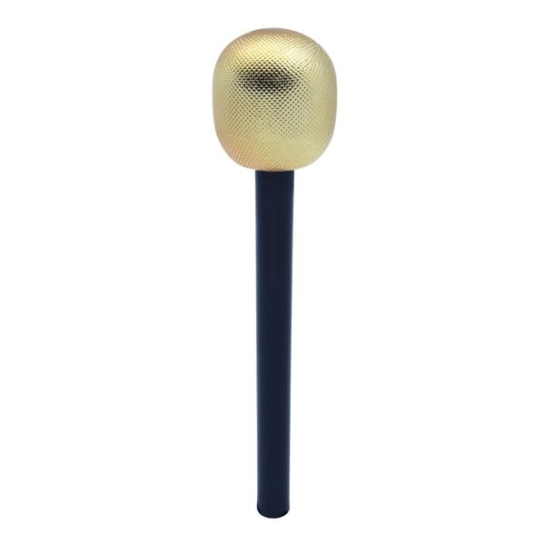 Bristol Novelty Shiny Toy Microphone - Black/Gold