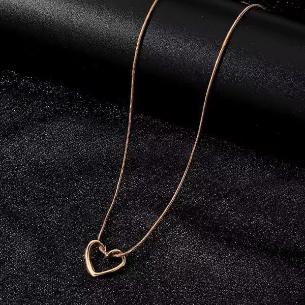 The Colourful Aura Timeless Love Gold Heart Necklace