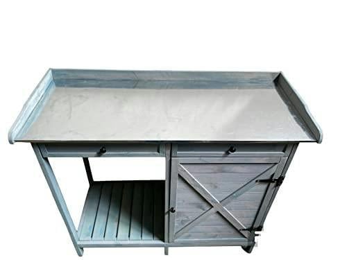 HYGRAD BUILT TO SURVIVE Large Wooden Potting Bench with Drawers & Cabinet | HYGRAD®