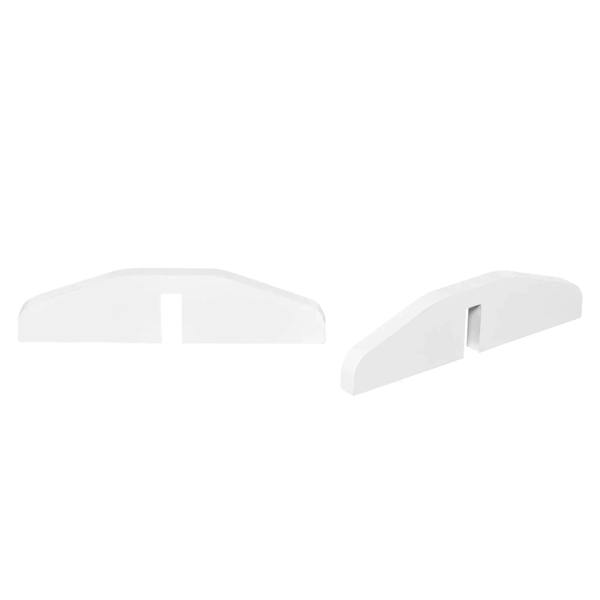 White curved top gate side panels with crossbar support pieces