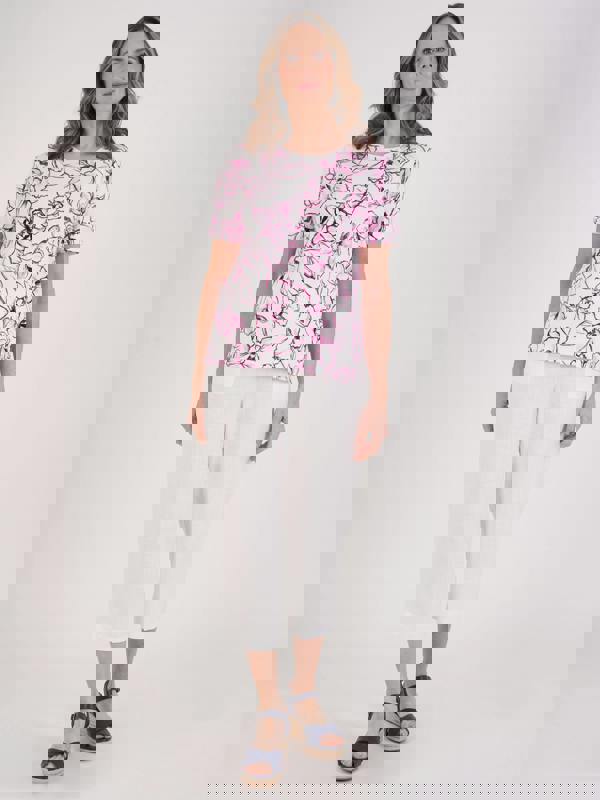 TIGI Sketch Orchid Print Top