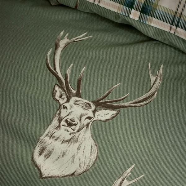 Stag Soft Green Duvet Cover Set