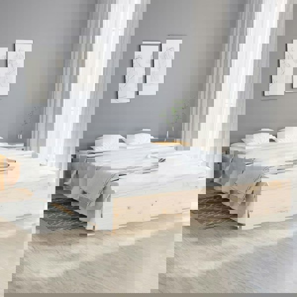 Berkfield Bed Frame Solid Wood 150x200 cm King Size