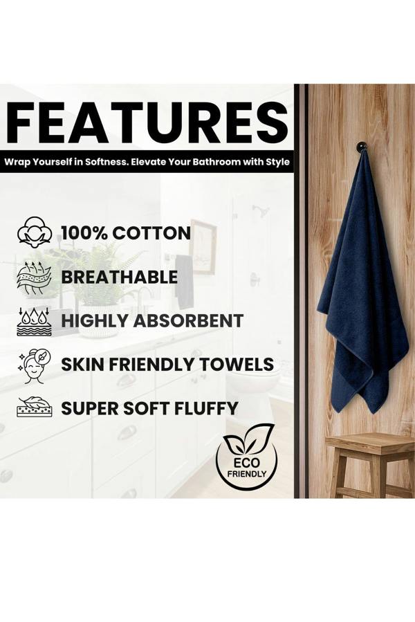 Ezysleep Luxe Collection 4 Piece Egyptian Bathsheet Set