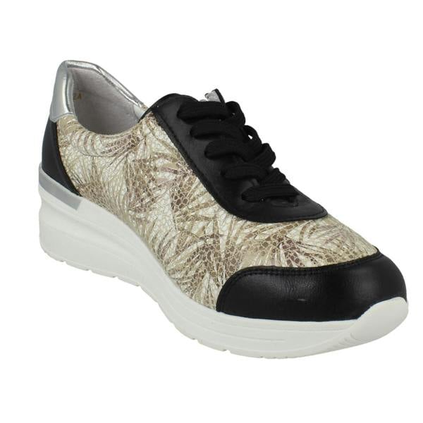 DB Shoes Ladies DB Casual Wedge Trainers Wolf