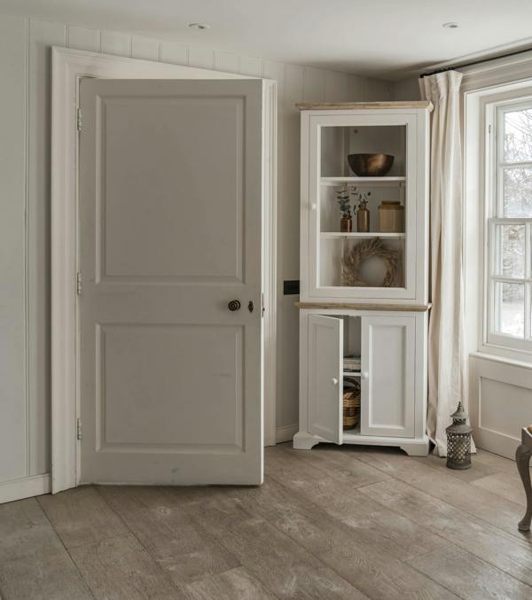Statement Furniture Florence Corner Display Cabinet, Glass Door Assembled Dresser
