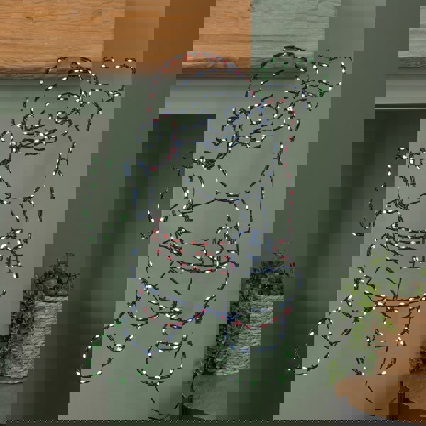 Samuel Alexander 60cm x 45cm Light up FlexiBrights Santa with 247 Multi-Coloured LEDs