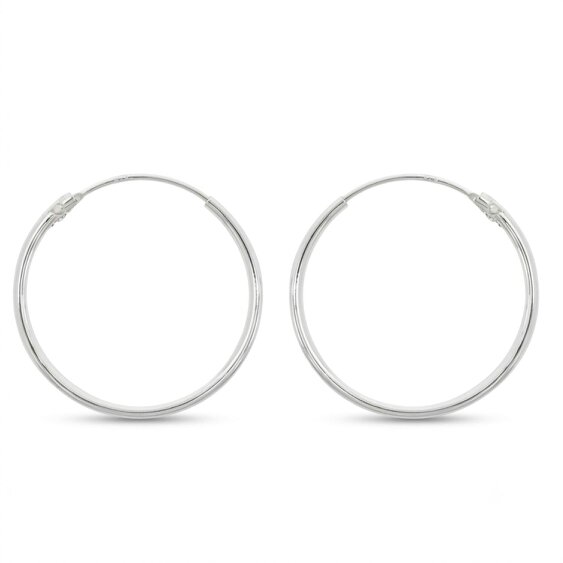 Spero London Sterling Silver Essential Hoop Earrings - 20mm