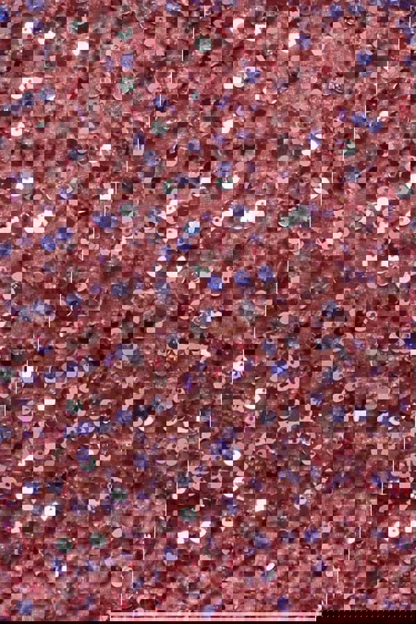 Multi Sequin & Velvet Bardot Midi Dress - Blush Pink DR3550