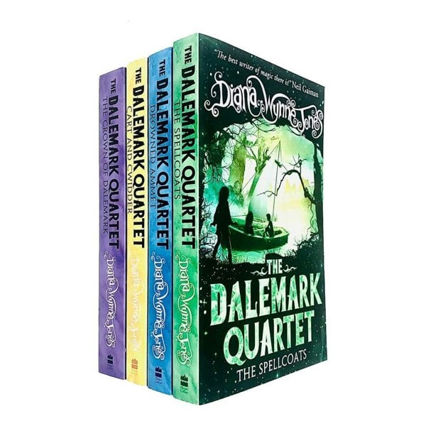 Diana Wynne Jones 4 Book Set Cart and Cwidder, Drowned Ammet, The Spellcoats, The Crown of Dalemark