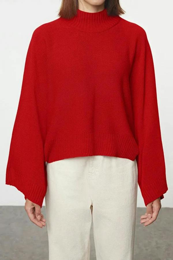 Hoxton Gal Oversized Flared Sleeve Knit Sweater