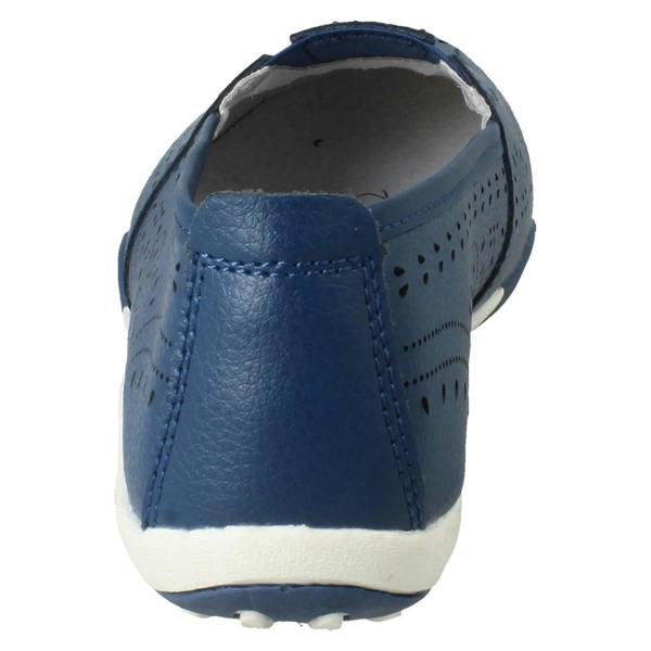 Down to Earth Ladies Down To Earth Punch Detail Casual Shoes F80578