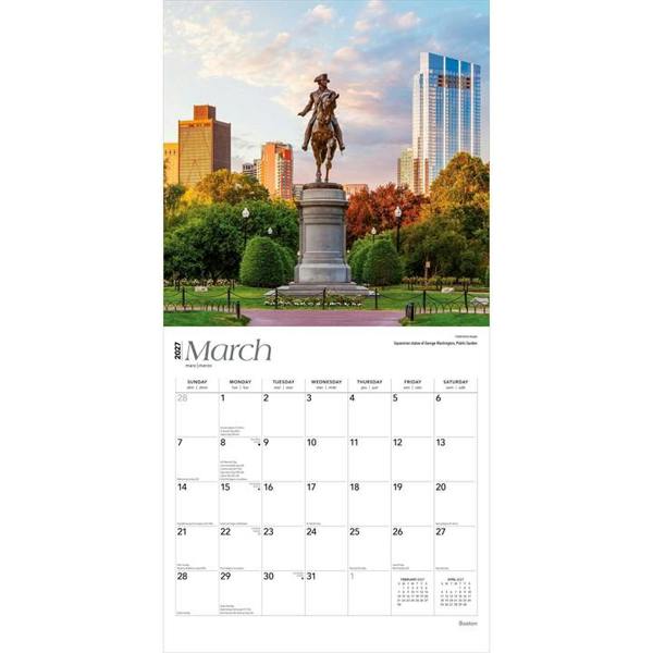 Boston Calendar 2027, Wall Calendars, Month To View, Travel, Gift