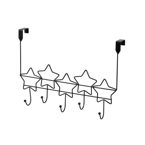 Showerdrape Stars Black Over Door Storage Hooks