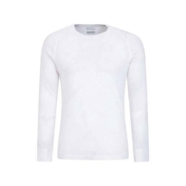 Mountain Warehouse Mens Talus Round Neck Long-Sleeved Thermal Top - White - 