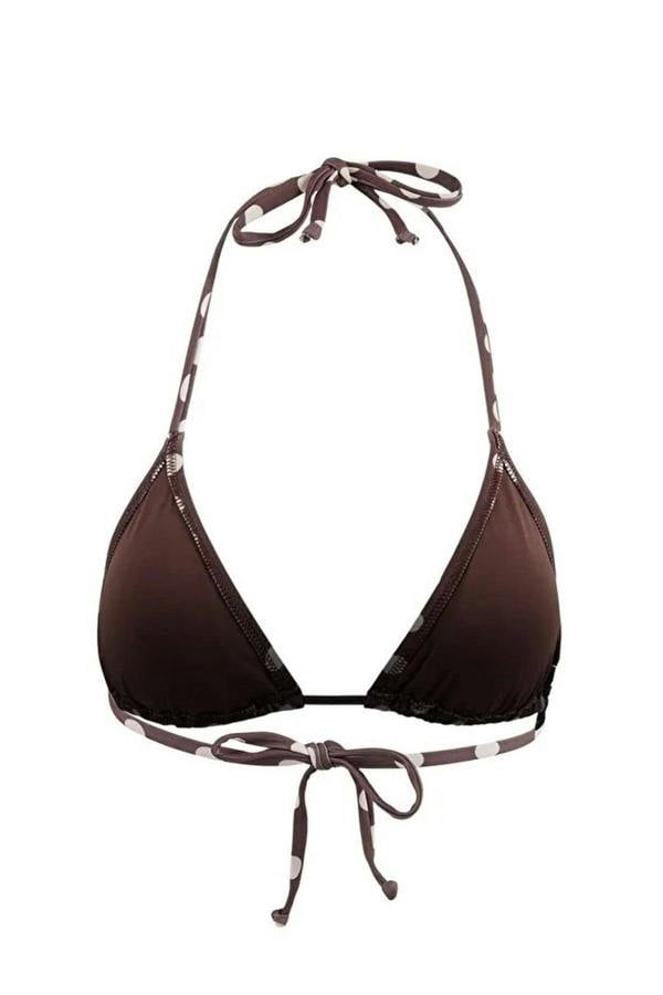 WOVCOR Polka Dot 2-Piece Triangle Covered Bikini Top