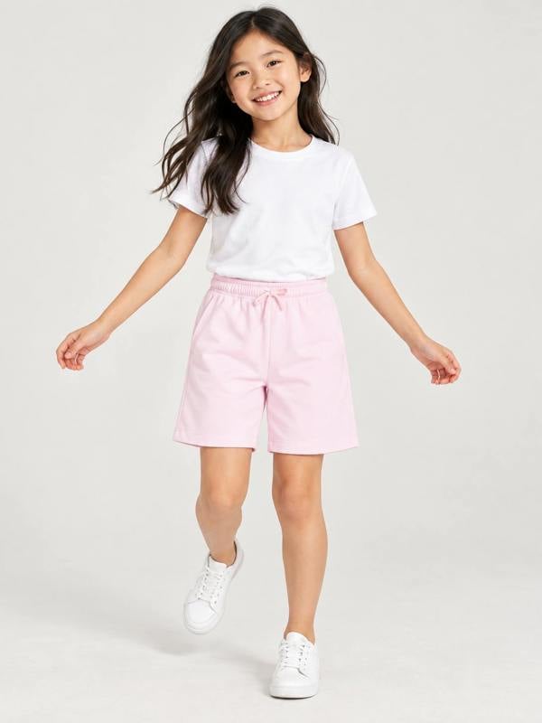 Childsplay Girls Cotton Shorts in Pink