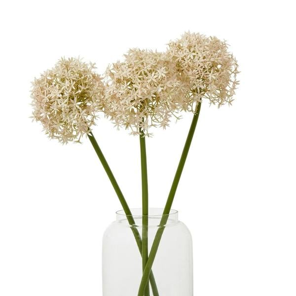 Wyld Haus Set of 3 Artificial Flowers Pink Medium Allium Stems