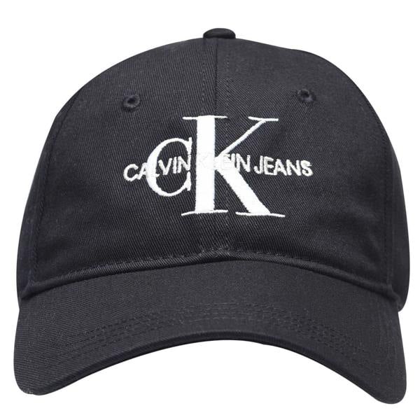 Calvin Klein Jeans Embroidered Logo Cotton Baseball Cap - Black - 