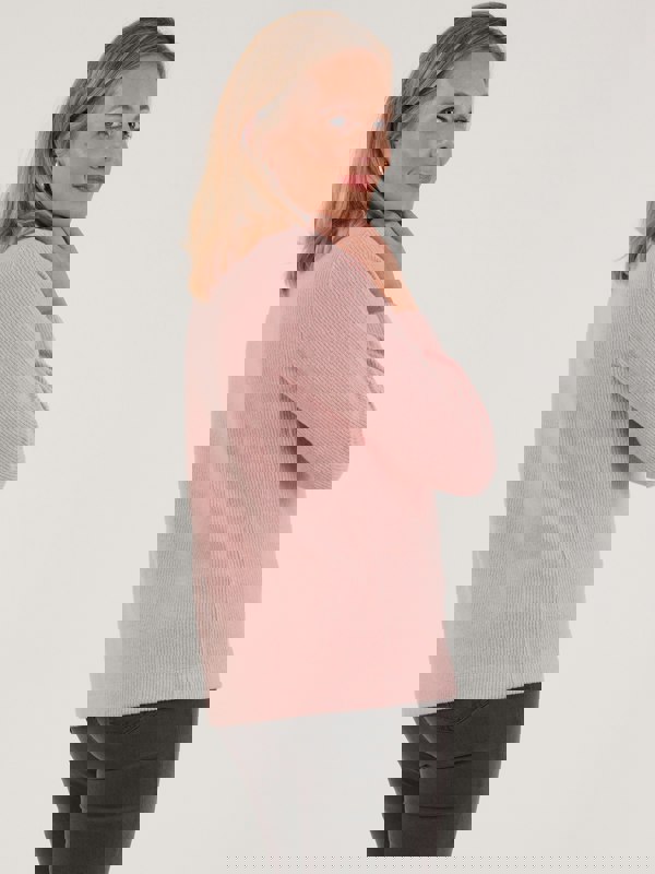 PennyPlain Ribbed Button Cardigan - Blossom