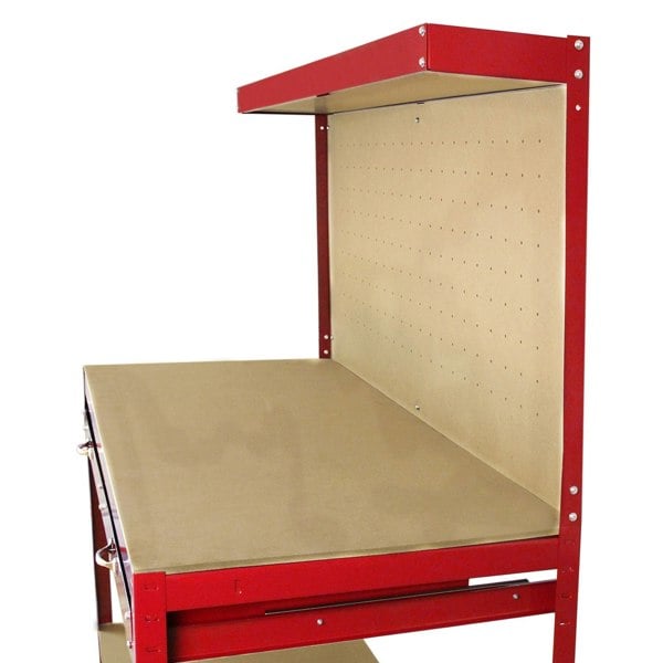 Monstershop Workbench with Pegboard and Drawer - Red