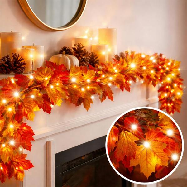 Dragodirect 2.3M 40 LED Autumn Leaf Garland String Light