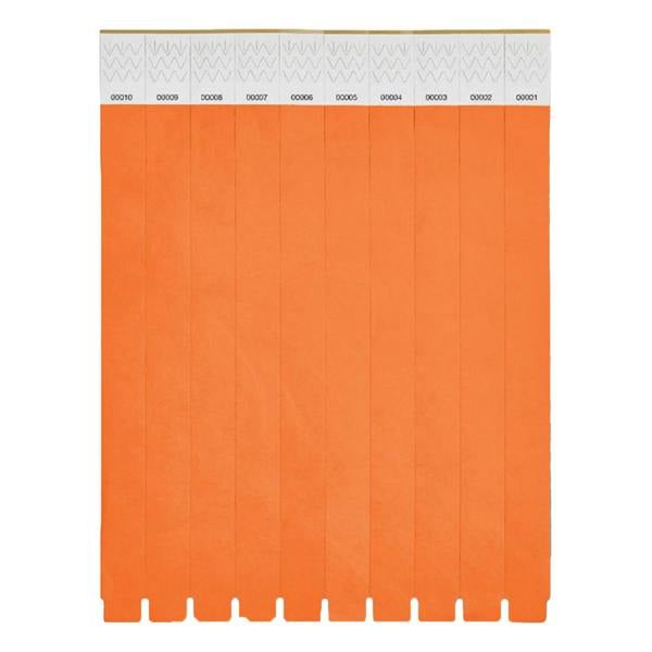 MidOcean Tyvek Wristband (Pack of 10) - Orange - 