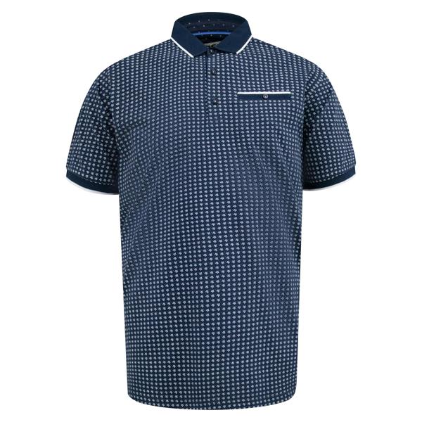 Duke Mens D555 Coventry All-Over Print Kingsize Polo Shirt - Navy