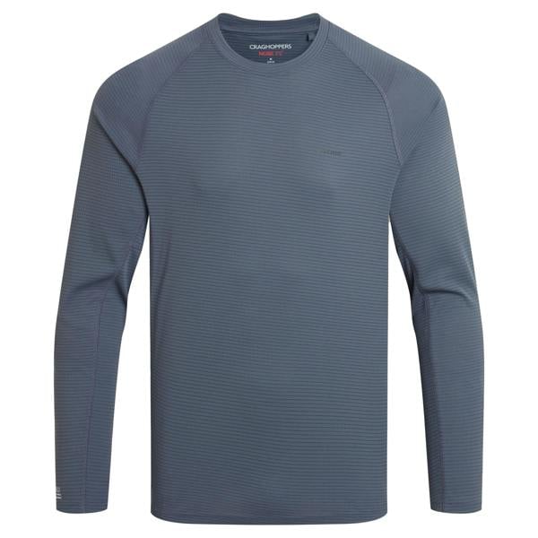 Craghoppers Mens SolarShield+ Nosilife Long-Sleeved T-Shirt - Dark Pewter - 