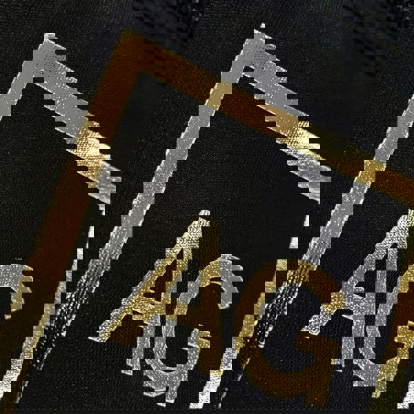 Personalised Memento Company Personalised Gold Initials Black Toiletry Bag