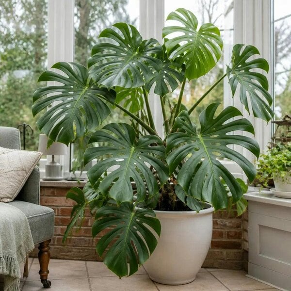 Monstera Deliciosa Cheese Plant – Large Split Leaf Tropical Evergreen Indoor Houseplant