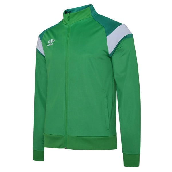 Umbro Childrens/Kids Knitted Jacket - Emerald/Lush Meadows/Brilliant White