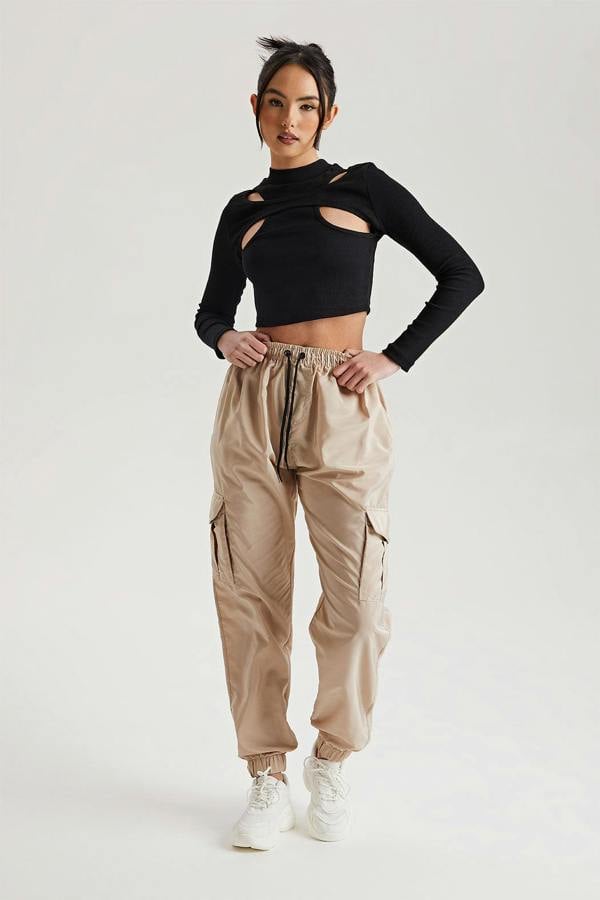 Urban Bliss Stone Parachute Cargo Trouser