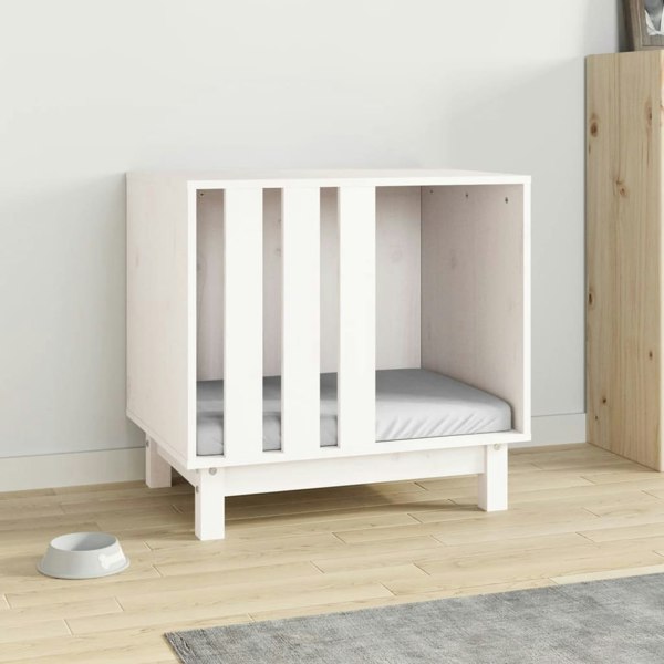 Berkfield Dog House White 60x45x57 cm Solid Wood Pine