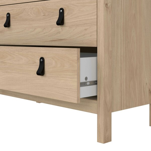 Wyld Haus Wildberry Natural Oak Wood Chest 5 Drawers