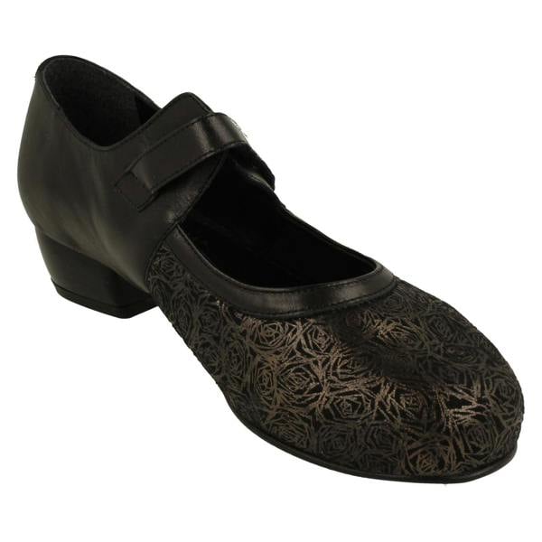 DB Shoes Ladies Easy B Court Shoes With Removable Footbed And Strap Constance