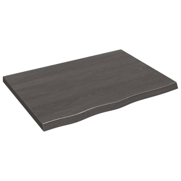Berkfield Wall Shelf Dark Grey 80x60x4 cm Treated Solid Wood Oak