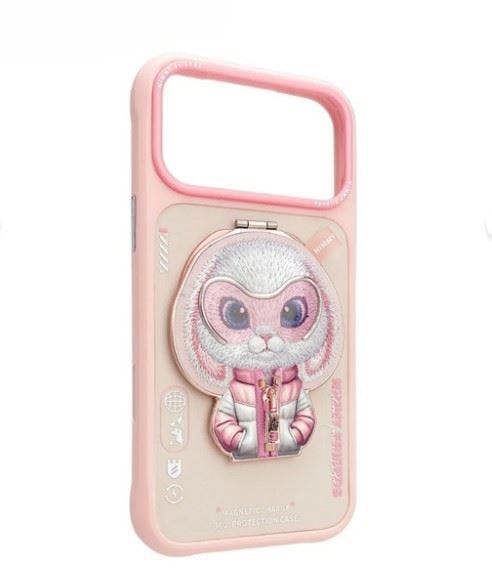 Nimmy Friends Nimmy Cool & Cute 2.0 Rabbit Case with MagSafe Stand for iPhone 17 Pro 6.3" Pink - N-YJKM-CXZJZH-IP17-PRO-08