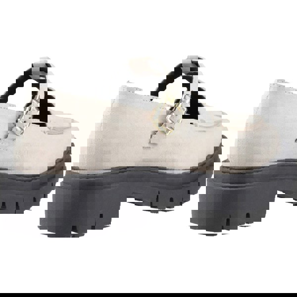 Hush Puppies Nella T-Bar Suede Women's Cream Shoes