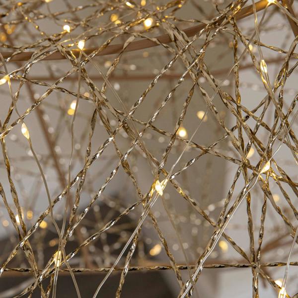 Samuel Alexander 2m Light up Gold Twist Standing Christmas Stag 1000 Warm White LEDs