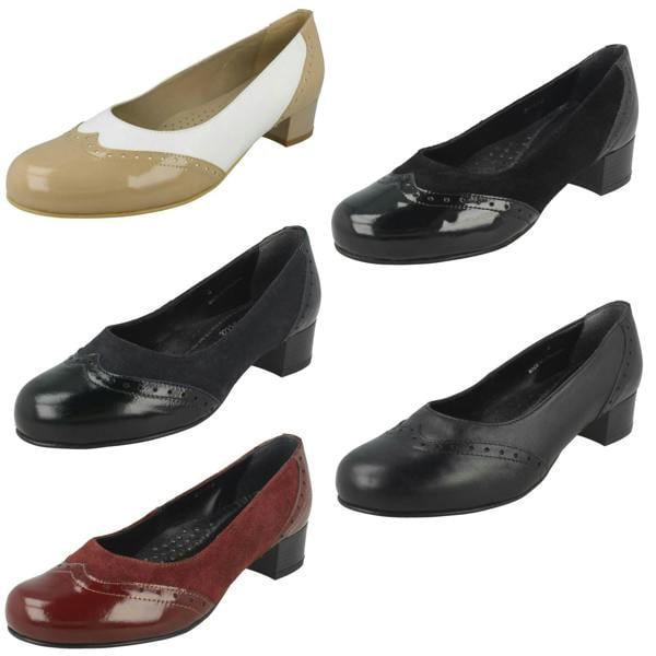 Da Bella Ladies Da Bella Slip On Block Heel Court Shoes - Jules
