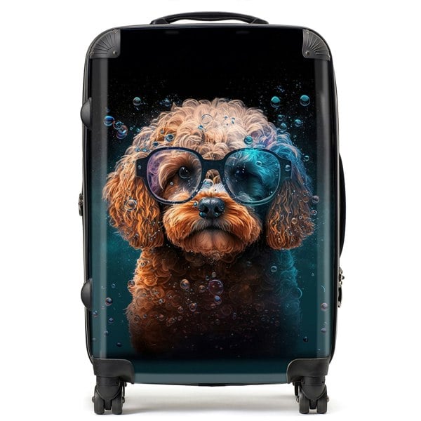 Warren Reed Cavapoo Dog Face Splashart Suitcase