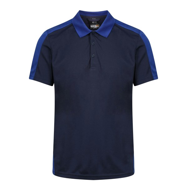 Regatta Contrast Coolweave Pique Polo Shirt - Navy/New Royal