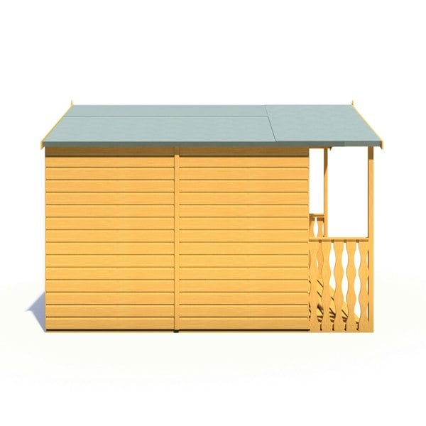 Shire Delmora 8x10 INC Verandah Summerhouse Interlock Cladding - Best Shed
