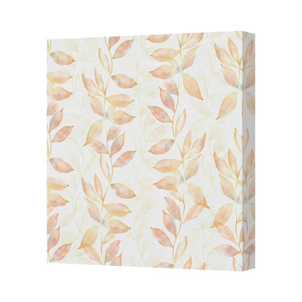 Benjamin Tate Design Pastel Leaf Canvas Wall Art Print, Gallery Wrapped, Handmade in the UK