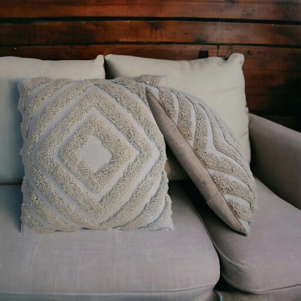 Artisan Furniture Grey Diamond Cushion Set of 2