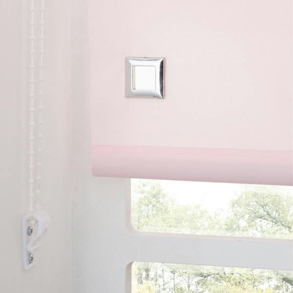 A.Unique Home Trimmable Square Eyelet Roller Blind - 2FT - PINK - 60cm(W)x170cm(L)