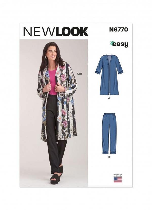 New Look Sewing Pattern 6770, Jackets, Trousers for Women, A (10-12-14-16-18-20-22) - Easy