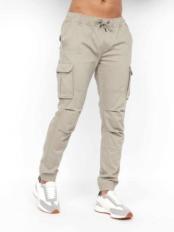 Crosshatch Pendles Cargo Pants Stone